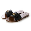 コーチ COACH INA LEATHER SANDAL (BLACK)