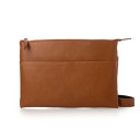 レザーラボラトリー Leather Laboratory 天然シボ本革サコッシュM キャメル