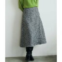 ザ ショップ ティーケー (ウィメン) THE SHOP TK(Women) MIXへリンボンフレアスカート (ブラック(419))(4)