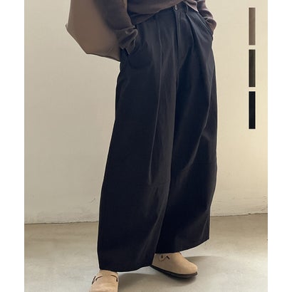 アルゴトウキョウ ARGO TOKYO Cotton Wide Switching Work Pants 22120 バックゴムコットンワイド切り替えワークパンツ (ブラック)
