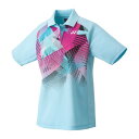 ヨネックス YONEX ヨネックス YONEX テニス ウィメンズゲームシャツ 半袖 トップス ユニフォーム UVカット 吸汗速乾 制電 試合 ゲーム 大会 部活 チー (111 アクアブルー)