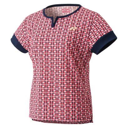 ヨネックス YONEX ヨネックス YONEX テニス ウィメンズゲームシャツ 半袖 トップス ベリークール UVカット 吸汗速乾 制電 試合 ゲーム 大会 部活 チー （019 ネイビーブルー）