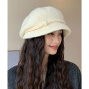 ミニミニストア miniministore ベレー帽 起毛 ハット レディース 秋冬 (アイボリー)