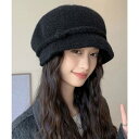 ミニミニストア miniministore ベレー帽 起毛 ハット レディース 秋冬 (ブラック)