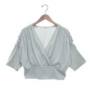 トーナル TONAL ショルダーギャザーショートカットソー