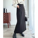 クラシカルエルフ Classical Elf 女性らしい上品シルエット。前後2wayサスペンダー付きタイトスカート(ロング丈・セットアップ可) (ブラック)