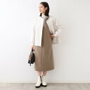 インディヴィ INDIVI 【日本製】ヘアリーキーネックジャンパードレス (ブラウン(044))