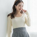 【WEB限定セール】コカ coca とろみリブUネック長袖Tシャツ (Ivory)