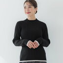 コカ coca ワンポイントデザインリブニット (Black)(4)