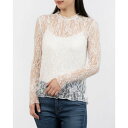 トーナル TONAL レースフリルネックカットソー