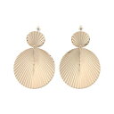 フェイズ エイト Phase Eight Gold Textured Circular Drop Earrings (Gold)(4)