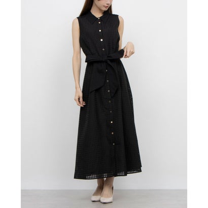 フェイズ エイト Phase Eight Carey Sleeveless Check Midi Dress （Black）