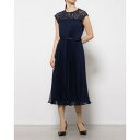 フェイズ エイト Phase Eight Makaela Pleat Embroidered Dress (Navy)