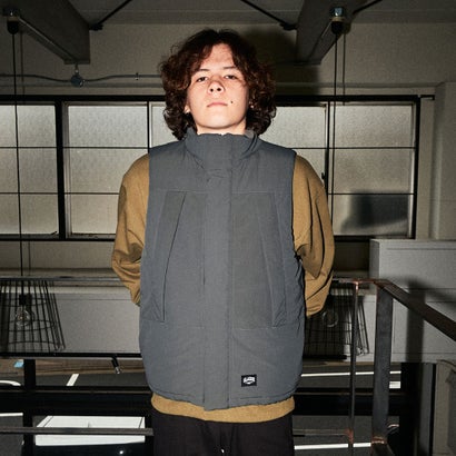 グラソス GLAZOS 【撥水】【保温】機能中綿サーモライト・ベスト （チャコールグレー）