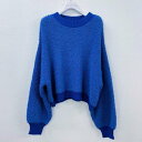 エイチシーエーイー HCAE LOOSE KNIT TOP (BLUE)