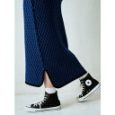 エイチシーエーイー HCAE JACQUARD KNIT SKIRT (BLACK x BLUE)