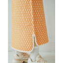 エイチシーエーイー HCAE JACQUARD KNIT SKIRT (WHITE x YELLOW)
