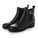 スペシャリテ Specialites ベルトデザインサイドゴアショートブーツ (ブラック)