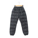 エーディーワン A.D.ONE A.D.ONE ジュニア キッズ ダウンパンツ エーディーワン 防寒 アウトドアパンツ (ブラック(2裾ゴム))