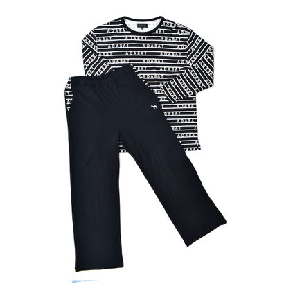アダバット リラックスウェア アンダーウェア adabat RELAX WEAR / UNDER WEAR 婦人長袖ニットパジャマ (クロ) アダバット リラックスウェア アンダーウェア adabat RELAX WEAR / UNDER WEAR 婦人長袖ニットパジャマ (クロ)