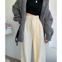 ミニミニストア miniministore コーデュロイワイドパンツ 裏起毛ノーマル (アイボリー*裏起毛なし)