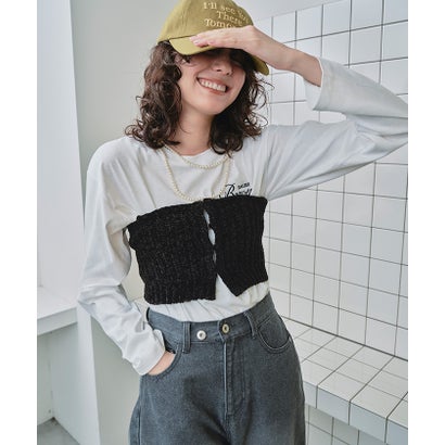 ティティベイト titivate モールヤーンニットビスチェ （ブラック）のサムネイル