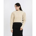 クラネ CLANE HAND CABLE COMPACT KNIT TOPS (IVORY)