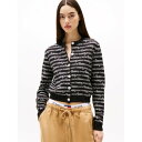 トミー ヒルフィガー TOMMY HILFIGER TJW CRP SCRIPT AOP CARDIGAN (ブラック)(4)