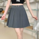アイカ ica スカート ミニスカート ショートスカート フレアスカート プリーツスカート Aラインスカート ショート丈 ハイウエスト ペチパンツ Aライン フレア プリーツ レディース (GR)