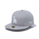 ニューエラ NEW ERA Newera 帽子 59FIFTY キャップ ヤンキース LA ドジャース フラットバイザー 5950 メンズ レディース メジャーリーグ 大人 MLB チーム NEWERA 59FIFT (LA/グレー)