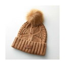 アグ UGG UGG ニット帽 Cable Beanie with Pom 100819 (CHESTNUT/キャメル)