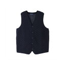 トーキョーシャツ TOKYO SHIRTS 裏キルトニットジレ メンズ (ネイビー×パープル)