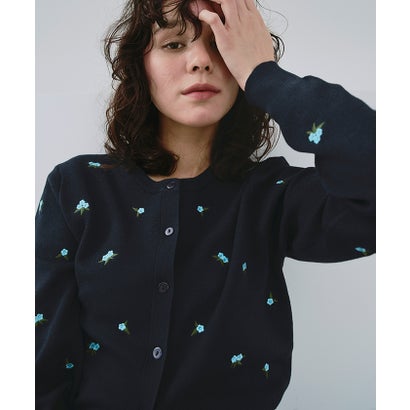 ティティベイト titivate フラワー刺繍カーディガン （ネイビー）のサムネイル