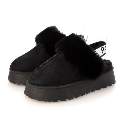 エルエフワイティー LFYT ファンキーレトロエコファー厚底ウィメンズサボ （BLACK）