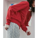 ティティベイト titivate 前後2wayスナップ釦スウェットカーディガン (レッド)