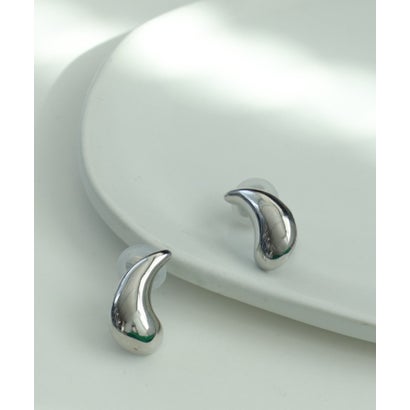 スリーフォータイム Three Four Time ドロップメタルイヤリング （シルバー）