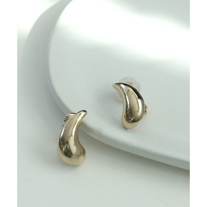 スリーフォータイム Three Four Time ドロップメタルイヤリング （ゴールド）