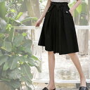 アイカ ica キュロットパンツ ショートパンツ ガウチョパンツ ハーフパンツ ゴルフパンツ スカーチョ ハイウエスト ゆったり Aライン ナチュラル 膝丈 ショート丈 涼しい 薄手 レディース (