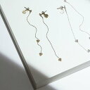 スリーフォータイム Three Four Time ミニハートロングピアス (ゴールド)