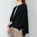 アクアガレージ aquagarage 裏毛深キーネックショートトップス レディース | アクアガレージ aquagarage (ブラック)