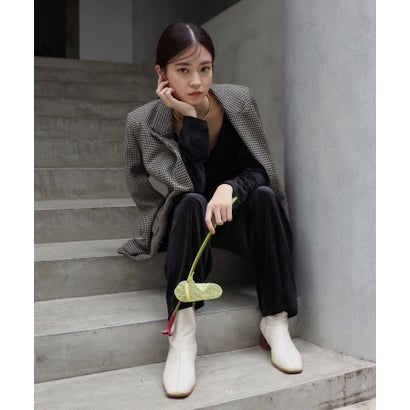 ボンジュールサガン BONJOUR SAGAN velour cachecoeur all-in-one /ベロアカシュクールオールインワン （BLACK）