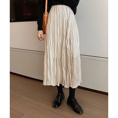 楽天LOCOMALL（ロコンド公式ストア）ガーリードール Girly Doll ワッシャーマキシスカート【韓国ファッション】【春夏新商品】 （ベージュ）