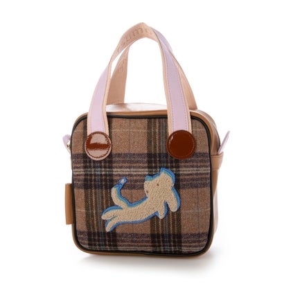 ツモリチサト キャリー tsumori chisato CARRY ウールチェック ショルダーバッグ 2way ミニバッグ (ピンク)