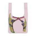 ツモリチサト キャリー tsumori chisato CARRY 花ししゅう ハンドバッグ ミニバッグ お財布バッグ (ラベンダー)