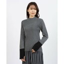 トーナル TONAL バイカラーリストニット (グレー)(4)