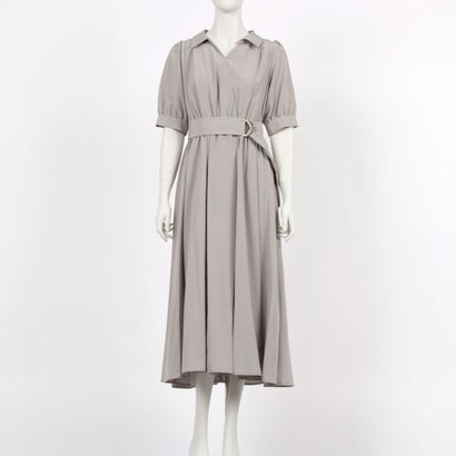 トーナル TONAL カシュクールフレアワンピース (グレー)