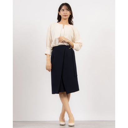 トーナル TONAL タックブラウス×ラップタイトスカートセットアップ (アイボリー) トーナル TONAL タックブラウス×ラップタイトスカートセットアップ (アイボリー)