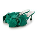 ヌメロヴェントゥーノ N21 フラワー ピンヒール サンダル (Green)