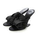 ヌメロヴェントゥーノ N21 リボンモチーフ ヒールレス サンダル (Black)