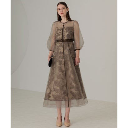 レジャ Leja チュールパイピングリーフベルトAラインドレスワンピース美脚効果結婚式 パーティードレス 成人式 20代 30代 40代 (BEIGE) レジャ Leja チュールパイピングリーフベルトAラインドレスワンピース美脚効果結婚式 パーティードレス 成人式 20代 30代 40代 (BEIGE)